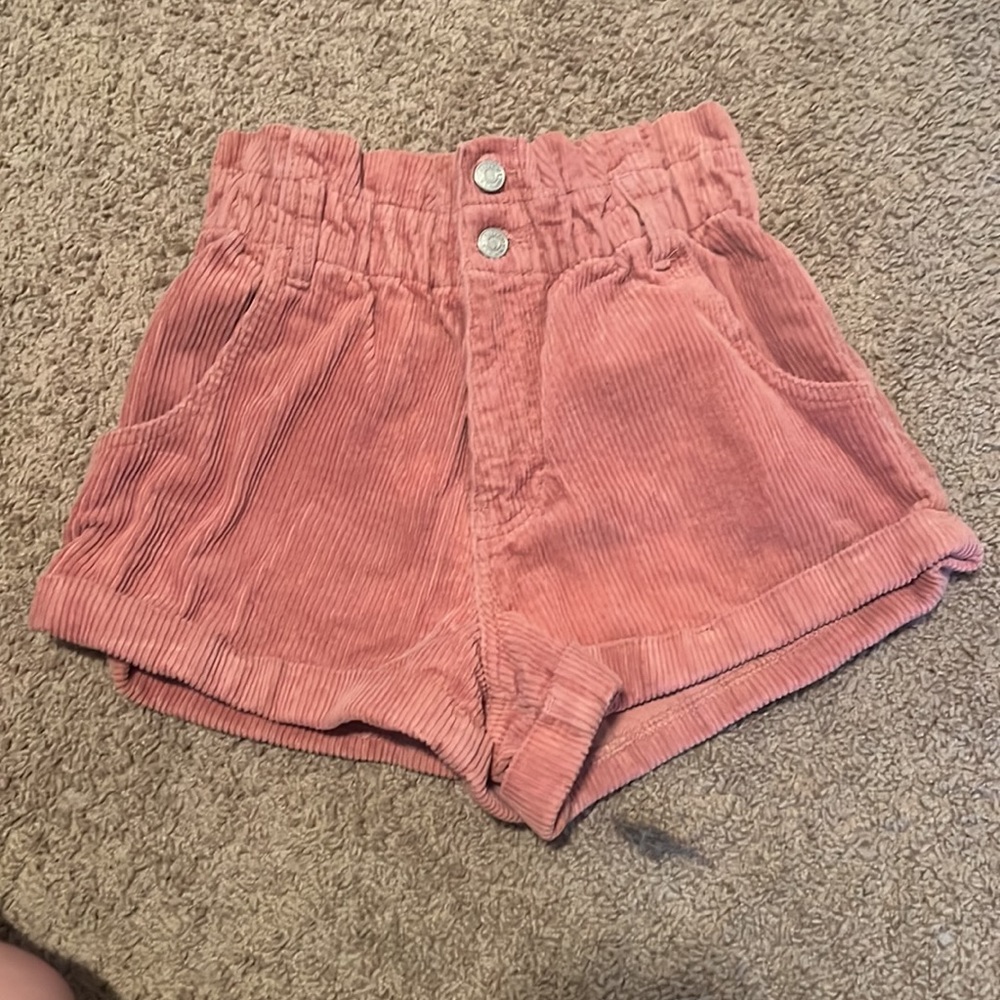 Pac Sun Blush Corduroy Mom Shorts
